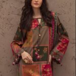 Charizma Hit Code Digital Printed Shamooz Silk 3 Piece Suit – Shirt, Trouser & Silk Dupatta | Pakistan