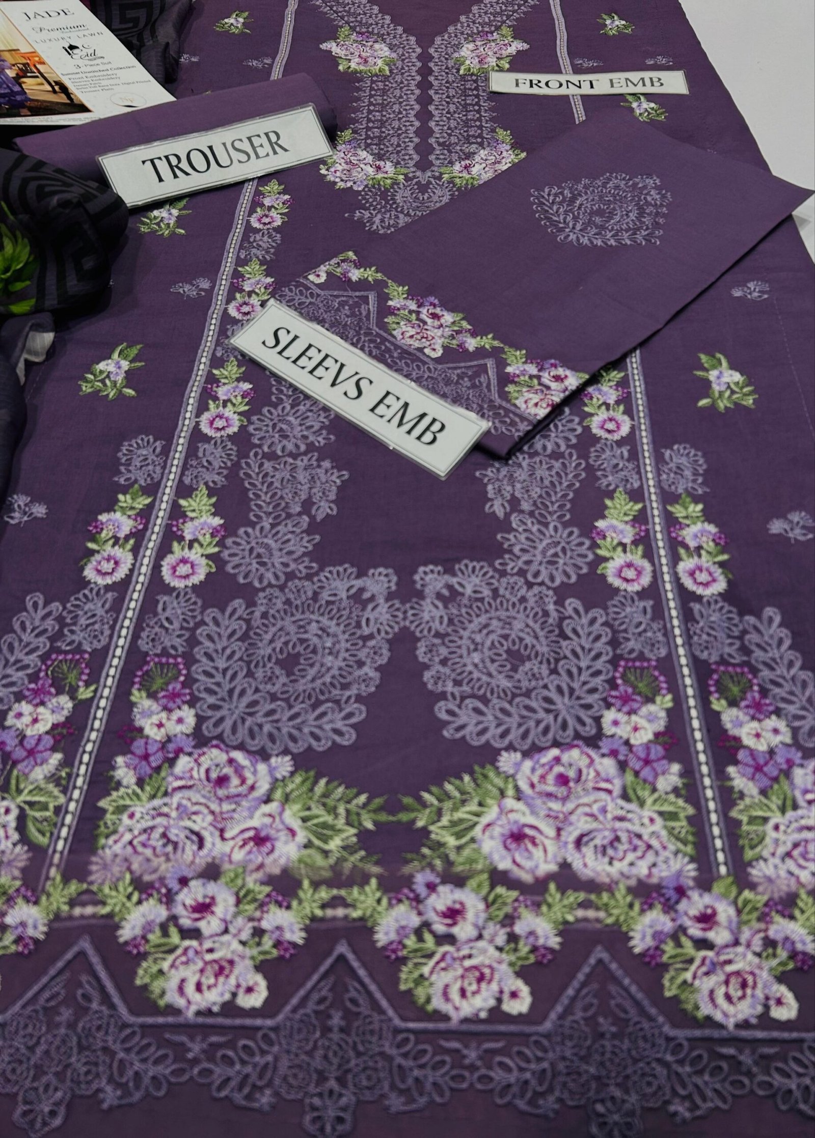 JADE Summer Lawn 2026 – Premium 3PC Embroidered Suit - Image 8
