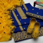 Summer Collection 2026 Luxury Cotton 3PC Suit | Cross Stitch Embroidery with Crinkle Chiffon Dupatta