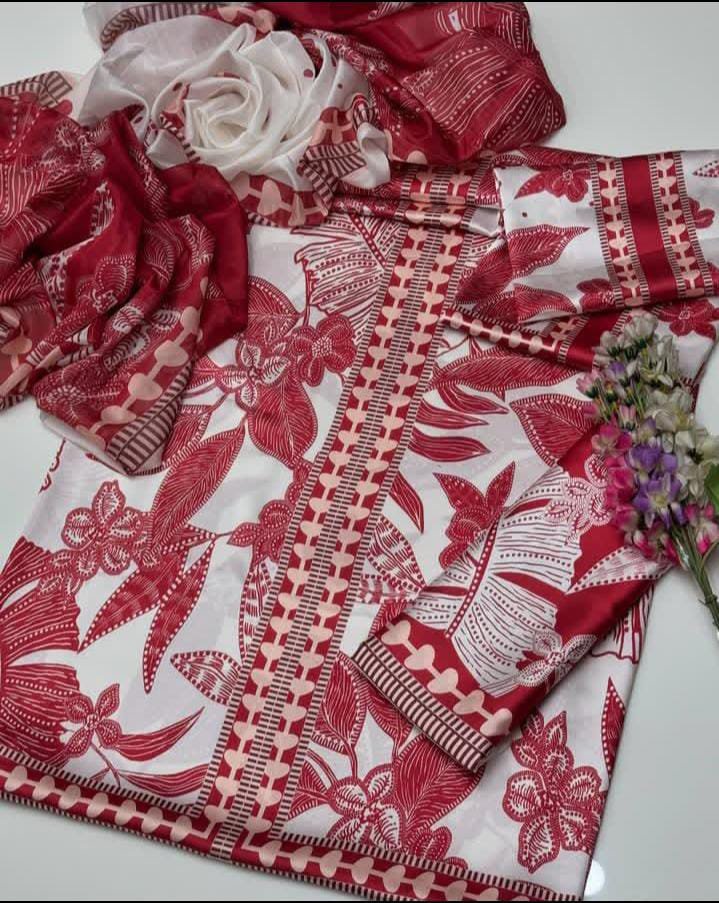 3 Piece Munar Lawn Unstitched Suit with Chiffon Printed Dupatta – Summer Collection 2026 - Image 4